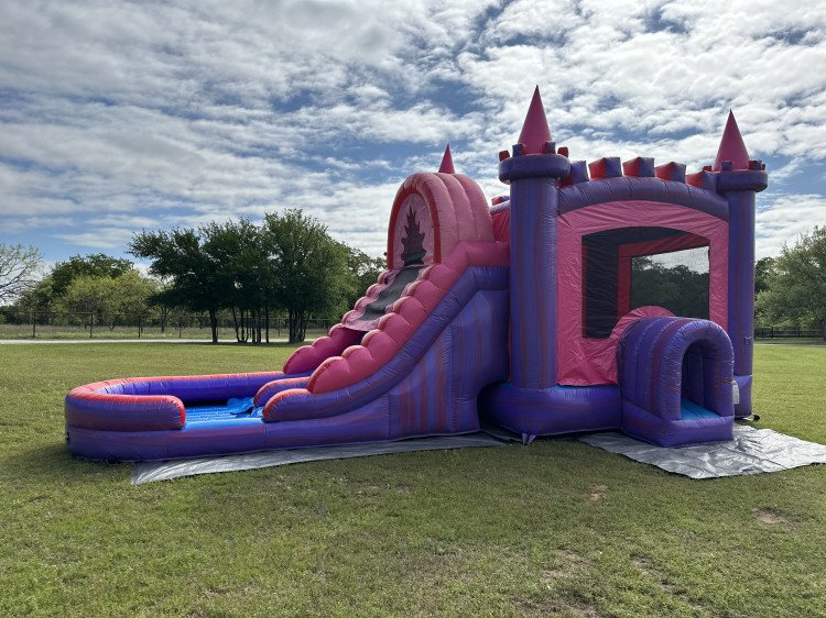 Pretty Purple Castle Bounce and Slide